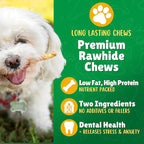 Chicken Wrapped Rawhide Dog Treats – 20ct. Rawhide Chew Sticks – Long Lasting Chews for Small Dogs Made in The USA with Natural Chicken and Beef Hide