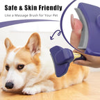 HOP Dog Deshedding Brush for Short Haired Dogs Cats Pets Professional Deshedding Tool Anti-Slip Handle & Detachable Head Highly Effective Deshedder Grooming Home of Paws