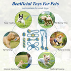 ETACCU 8 Pack Dog Rope Toys for Puppy & Small Dogs ， Puppy Rope Toy for Aggressive Chewers, Indestructible，Keeping Dogs from Being Bored- Blue