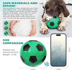 Rensh Interactive Dog Toys Soccer Ball, Indestructible Dog Balls Perfect for Large Medium Breed, Dogs Puzzles for Smart Dogs & Treat Dispensing Dog Toys to Keep Them Busy, Dog Slow Feeder Treat Ball
