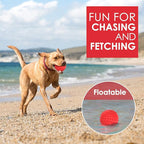 petizer 4" Squeaky Dog Balls for Aggressive Chewers, Durable Interactive Dog Chew Toys for Teething, Floatable Indestructible Rubber Spiky Ball, Tough Pet Toys for Small, Medium & Large Breeds