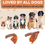 BRUTUS & BARNABY Pig Ear Halves for Dogs, 40 Ct. – All-Natural Single Ingredient Dog Chews, Slow Cooked & Fully Digestible Rawhide Alternative