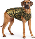 Goldpaw Stretchy Fleece Jacket for Small Dogs - Super Soft, Warm Dog Sweater - Pet Sweater Vest for Fall and Winter - Canine Clothes Made in The USA - Machine Washable - Leopard - Size 26