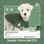 Koneseve Dog Shirt Soft Cotton Stretchy Clothes for Medium Large Dogs 2-Pack Rust & Mist Green 5XL