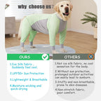 Yeapeeto Dog Sun Protection Cooling Suit UPF 50+, Quick-Dry Breathable Jumpsuit for Large & Medium Dogs, Outdoor Dirt-Resistant Shedding Control Pet Apparel (Chartreuse, 7X-Large)