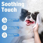 Dog Wipes and Cat Wipes Unscented with Enzymes to Eliminate Odors Paw Wipes for Muddy Feet Tear Stain Wipes for Eye Gunk Gentle Hypoallergenic for Sensitive Skin 80 Count