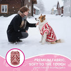 Pet Sweaters for Dogs Boys and Girls, Dynamic Letter Patterned Dog Sweater,Dog Cardigan,Pet Clothes,Pet Knitted Clothing,Fit for Different Seasons and Kinds of Dogs(Pink 2XL)