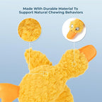 Best Pet Supplies Interactive Squeaky Dog Chew Toy, Ideal Dog Toys for Chewers, Small, Medium & Large Dogs, and Fetch Lovers - Ducky Doodle (Yellow), Large