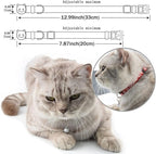 19Pcs Puppy ID Collars with Bell Adjustable 19-32cm, Soft Nylon Adjustable Breakaway Identification Collars for Newborn Pets