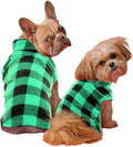 Kama Bridal Dog Spring Autumn Winter Coat Pullover Fleece Vest for Cats & Dogs - Thin Sweater, Green & Black Plaid (Green, M)