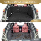 F-color SUV Cargo Liner for Dogs - Waterproof Pet Cargo Liner with Side Flaps, Comfort Dog Cargo Cover with Bumper Flap, Scrachproof Non-Slip Universal Fit SUVs Sedans Trunks Vans, Black