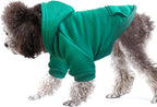 Jecikelon Winter Dog Hoodie Sweatshirts with Pockets Warm Dog Clothes for Small Dogs Chihuahua Coat Clothing Puppy Cat Custume (Green, X-Small)