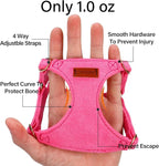 No Pull Dog Harness- Lightweight, Soft, Adjustable Small Harness Collar and Leash Set, Suitable for Cats Puppy Small and Medium-Sized Dog Outdoor Training and Running (hotpink, XXS)