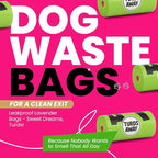 Dog Poop Bags 120 Count – Leakproof, Easy Open, Lavender Scent | Extra Thick Plant-Based PLA + PBAT, Fits All Dispensers | Funny Hey Stinky Design – $1 Donated to Service & Therapy Dogs