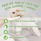 MON2SUN Dog Rawhide Rolls Twist Sticks 6.5 Inch Natural Flavor Rawhide Chews 18 Count for Puppy and Small Dogs
