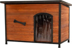 Large Solid Wooden Dog House,Suitable for Both Indoor and Outdoor, Suitable for Large Dogs and Animals of The Following Size, Easy to Clean,Can DIY,45.75" W x 31.25" D x 32.5" H,Grey