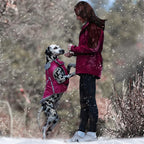 VIVAGLORY Frostfit Dog Coat, Dog Jacket for Winter & Cold Weather, Warm Fluffy Fleece Lined Water Resistant Reflective for Puppy, Coat with Velcro Fastening & Leash Hole, M+, Fuchsia