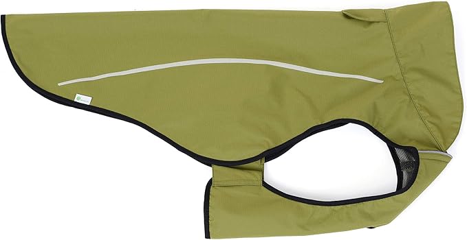 Mile High Life Dog Raincoat, Adjustable Waterproof Reflective Rain Jacket for Small Medium Large Dogs, Lightweight Breathable Pet Rain Coat with Leash Hole(Lime Yellow,XS Chest 17-23")