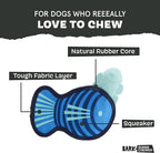 Barkbox Super Chewer Rad Herring Hard Core Toy with Rip Away Plush for Aggressive Chewers, Medium
