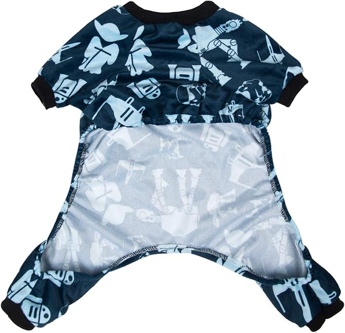 CuteBone Small Dogs Outfit Soft Puppy Onesies Pjs Dog Pajamas Pet Coat Cat Apparel Comfy Doggie Jumpsuit Bodysuit for All Seasons P47M
