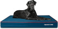 The Dog’s Bed Orthopedic Cooling Memory Foam Dog Bed, XXL Blue & Red Trim, Pain Relief for Arthritis, Hip & Elbow Dysplasia, Post Surgery, Lameness, Supportive, Calming, Waterproof Washable Cover