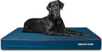 The Dog’s Bed Orthopedic Cooling Memory Foam Dog Bed, XXL Blue & Red Trim, Pain Relief for Arthritis, Hip & Elbow Dysplasia, Post Surgery, Lameness, Supportive, Calming, Waterproof Washable Cover