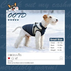 Dog Winter Coat for Small & Medium Dogs (Up to 31lb), Waterproof Dog Coat with Harness, Puppies Windproof Puppy Puffer Jacket, Snowsuit for Dachshund,Frenchie, Corgi (Classic Blue, Small)