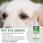 AIQIUSHA Dog Eye Drops 60ML for All Animal Eye Wash,Helps Relieve Pink Eye & Allergy Symptoms,Eases Itching & Irritation,with Pure Natural Essential Oils 100% Natural, Safe, Gentle and Non- Toxic