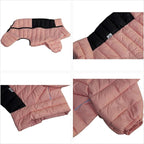 Lovelonglong Dog Coat - Warm Jacket, 4 Legs Covered Waterproof Windproof Reflective Dog Vest, Zippered Adjustable Outdoor Snow Jacket for Small to Large Dogs - Lotus Pink
