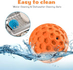 HIPPIH Indestructible Squeaky Dog Toys, Interactive Dog Balls 2 Pack, Chew Toys for Aggressive Chewers, Natural Rubber Puppy Toy for Large/Medium Dogs, Tough Puppy Teething Toy, Relieve Anxiety