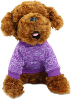 Idepet Pet Dog Classic Knitwear Sweater,Soft Fleece Coat for Small,Medium,Large Dog,Warm Pet Dog Cat Clothes,Soft Puppy Customes 2 Color (L, Purple)