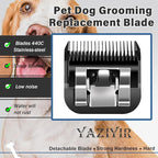 3 Pack 5FC Detachable Dog Grooming Steel Blades,Compatible with Andis,Oster A5,Wahl KM-10 Series,Cut Length 1/4" 6.3MM （Black）
