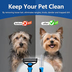 Pet Grooming Set with Shedding Brush and Dematting Comb，Brush for Small Breed Dogs，Cat Shedding Brush，Stainless steel teeth remove tangled hair，Pet Grooming Tools-Small