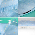 Cat Princess Bed Tent House - Kitty Cute Beds Indoor,Small Dog House Indoor/Outdoor Cave Nest Bed Small Dog Tent for Cat,Puppy Tents (19.6"x19.6"x17.7"/Blue)