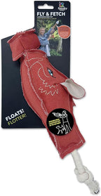 Spunky pup Fly & Fetch Dog Toy - Durable, Floating, Interactive Bungee Launcher for Fetch and Water Play, Canvas Wharthog