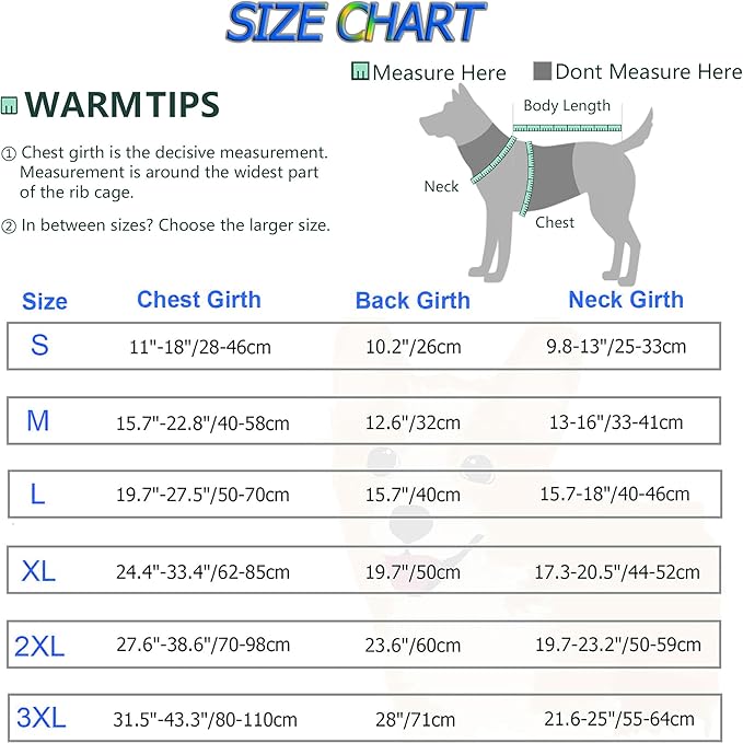 Dogcheer Warm Dog Coat, Waterproof Dog Jacket Christmas Puppy Winter Coat with Buckle, Reflective Adjustable Pet Snow Jacket Turtleneck Fleece Sweater for Small Medium Large Dogs - Blue, 3XL
