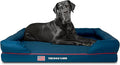 The Dog’s Bed, XXL Blue Oxford with Red Trim USA Flag Dog Bed 51.5x39, Memory Foam, Pain Relief: Arthritis, Post Surgery, Lameness, Supportive, Calming, Waterproof Washable Cover, Veterinary Approved