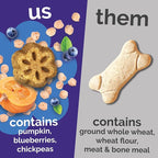 Fruitables Skinny Mini Dog Treats, Healthy Pumpkin Treat for Dogs, Low Calorie & Delicious, Puppy Training, No Wheat, Corn or Soy, Made in The USA, Pumpkin and Berry Flavor, 12oz