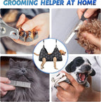 Pet Dog Grooming Hammock Harness for Grooming (XL 80lb), Dog Sling Holder for Clipping Nails with Clippers, Pet Comb