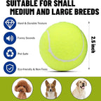 Magicorange Dog Tennis Balls, 20 Pack 2.5 inch Floatable Squeaky Tennis Balls for Fetch Exercise, Natural Rubber Squeaky Dog Balls Training Safe (Multicolor, 2.5inch)