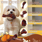 Magicorange Dog Chew Toys for Aggressive Chewers, Indestructible Dog Toy for Medium/Large Breed, Tough Nylon Teething Bone Toy to Keep Them Busy,Bacon and Real Beef Flavor (Beef Flavor, 1 Pack)