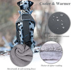 VIVAGLORY Frostfit Dog Coat, Dog Jacket for Winter & Cold Weather, Warm Fluffy Fleece Lined Water Resistant Reflective for Puppy, Coat with Velcro Fastening & Leash Hole, XS, Grey