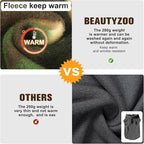 BEAUTYZOO Dog Fleece Vest Sweater Winter Jacket for Small and Medium Dogs with D-Ring Leash Cold Weather Coat Hoodie for XS S M Dogs Boy or Girls, Army Green M