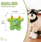 Plush Squeaky Dog Toy Ball, Dental Care, Skin-Friendly and Soft and Relieve Stress,Dog Training Interactive Pet Cute Plush Fashionable Toy Ball (Green,Small)
