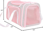 petisfam Soft Cute Travel Pet Carrier Bag for Medium Cats, Kitty and Puppy, Fantasy Pink, M