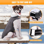 iBuddy Dog Winter Coats with Fleece Vest,Waterproof Warm Dog Snow Jacket Windproof, Reflective Adjustable Pet Dogs Cold Winter Coat for Dogs Girl Boy