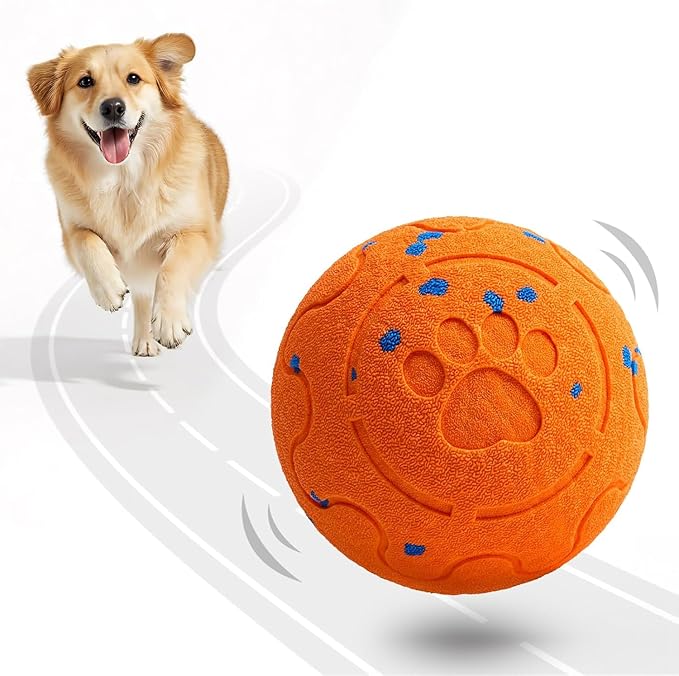 TVM Interactive Dog Toys Ball, Automatic Moving, Bouncing Chew Toys, E-TPU Material, Suitable for Large and Medium-Sized Dogs, Used for Boredom Relief and Daily Training, USB Rechargeable