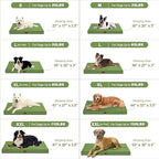 Outdoor Large Washable Dog Bed, Orthopedic Egg Crate Foam Dog Crate Mat for Large Dogs with Removable Oxford Cooling Cover, Light Green