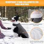 iBuddy Dog Winter Coats with Fleece Vest,Waterproof Warm Dog Snow Jacket Windproof, Reflective Adjustable Pet Dogs Cold Winter Coat for Large Dogs Girl Boy