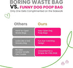 Dog Poop Bags 120 Count – Leakproof, Extra Thick & Easy Open | Unscented Plant-Based PLA + PBAT, Fits All Dispensers | Funny Hey Stinky Design – $1 Donated to Service & Therapy Dogs